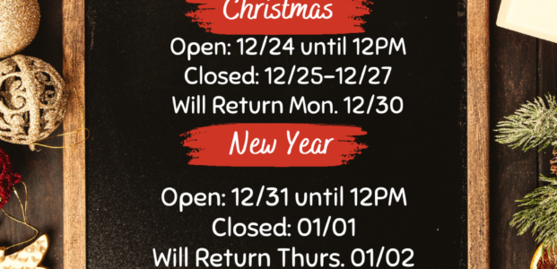 Holiday Schedule